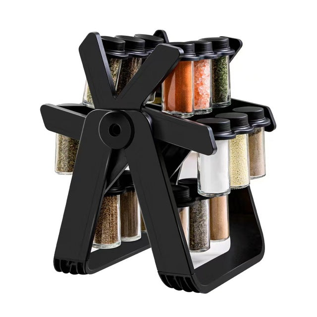 "SpiceMaster™ 360° Rotating Spice Rack: Your Culinary Organizer"