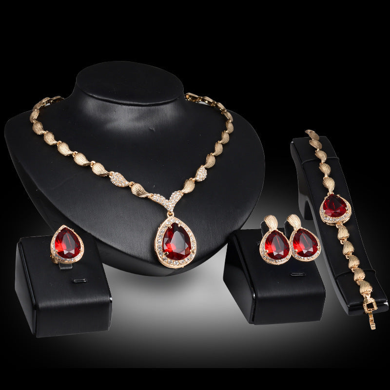 "Eternal Elegance: Mix Style Gold Indian Bridal Jewelry Sets"