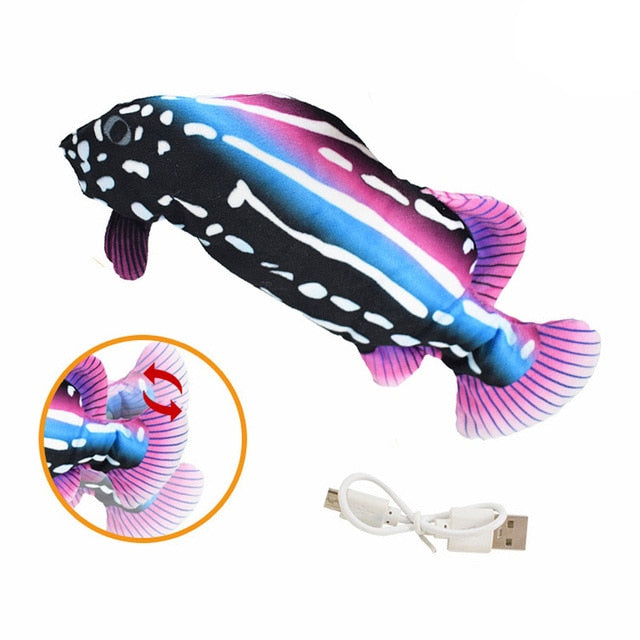 "PawsPlay™ Interactive Electronic Floppy Fish Toy"