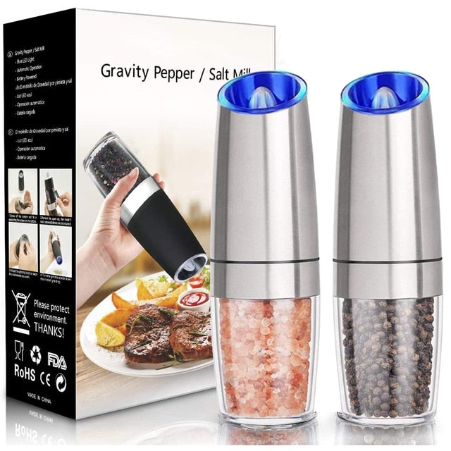 MLID™  Electric Pepper Mill Stainless Steel Set