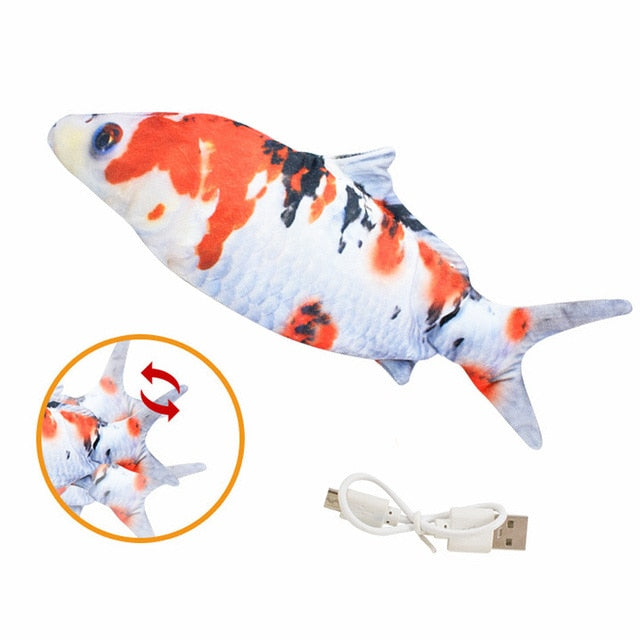 "PawsPlay™ Interactive Electronic Floppy Fish Toy"