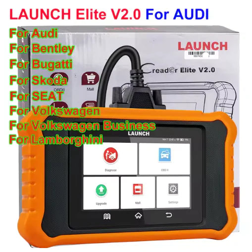 X431 Elite 2.0 Full-System Car Diagnostic Tool - OBD/OBD2 Scanner with Active Test, ECU Coding, and Free Updates