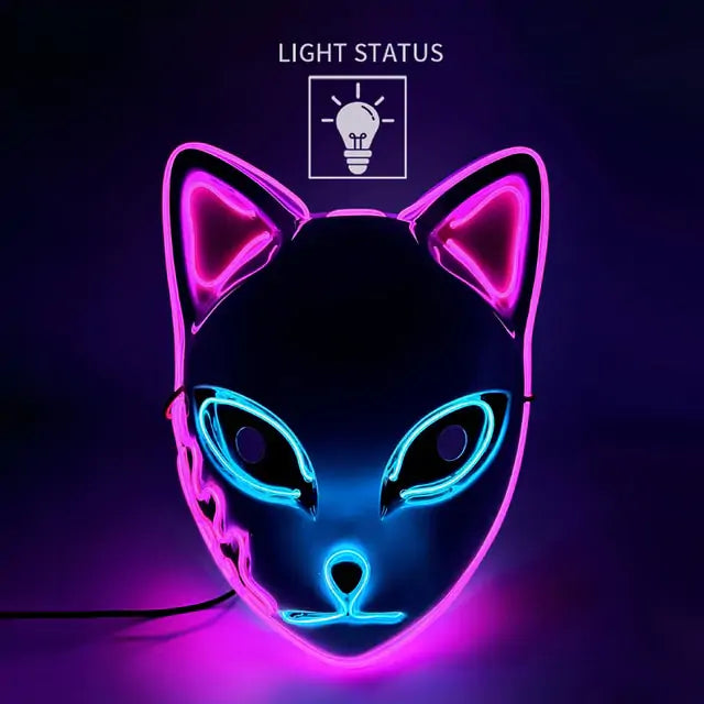 ANDA™ Halloween LED Glowing Cat Face Mask!