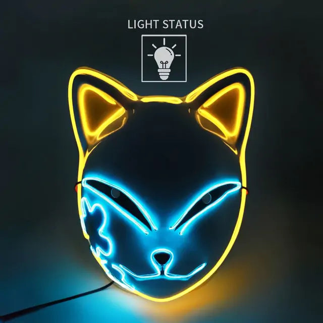 ANDA™ Halloween LED Glowing Cat Face Mask!