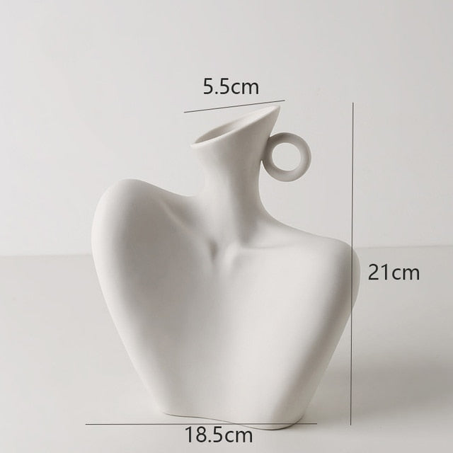 SCULPTURE™  Elegance Embodied: Home Décor Sculpture Ceramic Vase