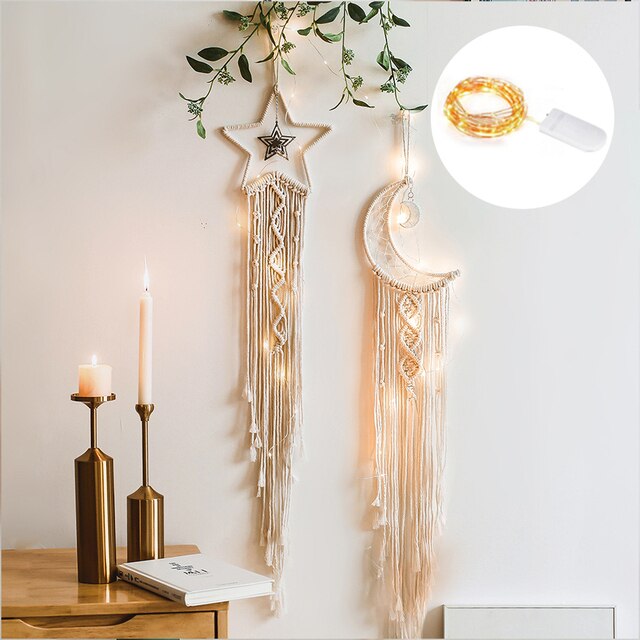 "Heavenly Elegance: Angel Wings Woven Hanging Décor"