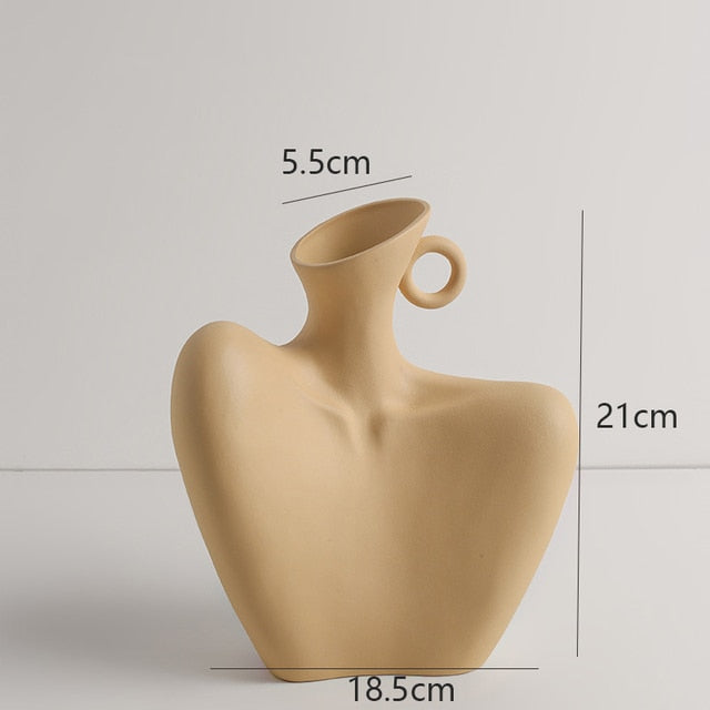 SCULPTURE™  Elegance Embodied: Home Décor Sculpture Ceramic Vase