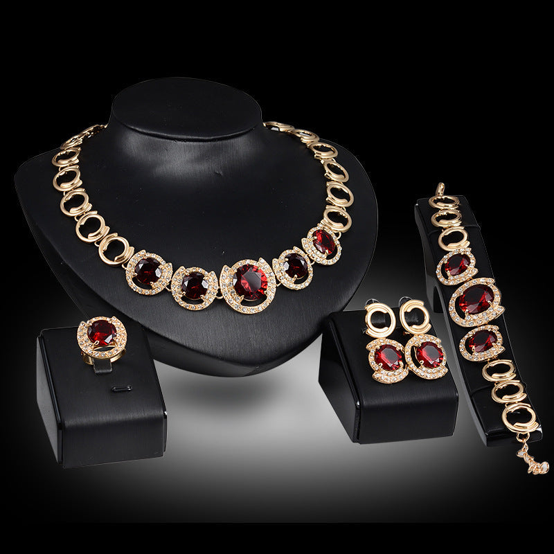 "Eternal Elegance: Mix Style Gold Indian Bridal Jewelry Sets"