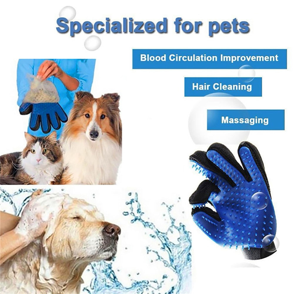 "Glovetouch™ Pet Massage and Grooming Gloves"