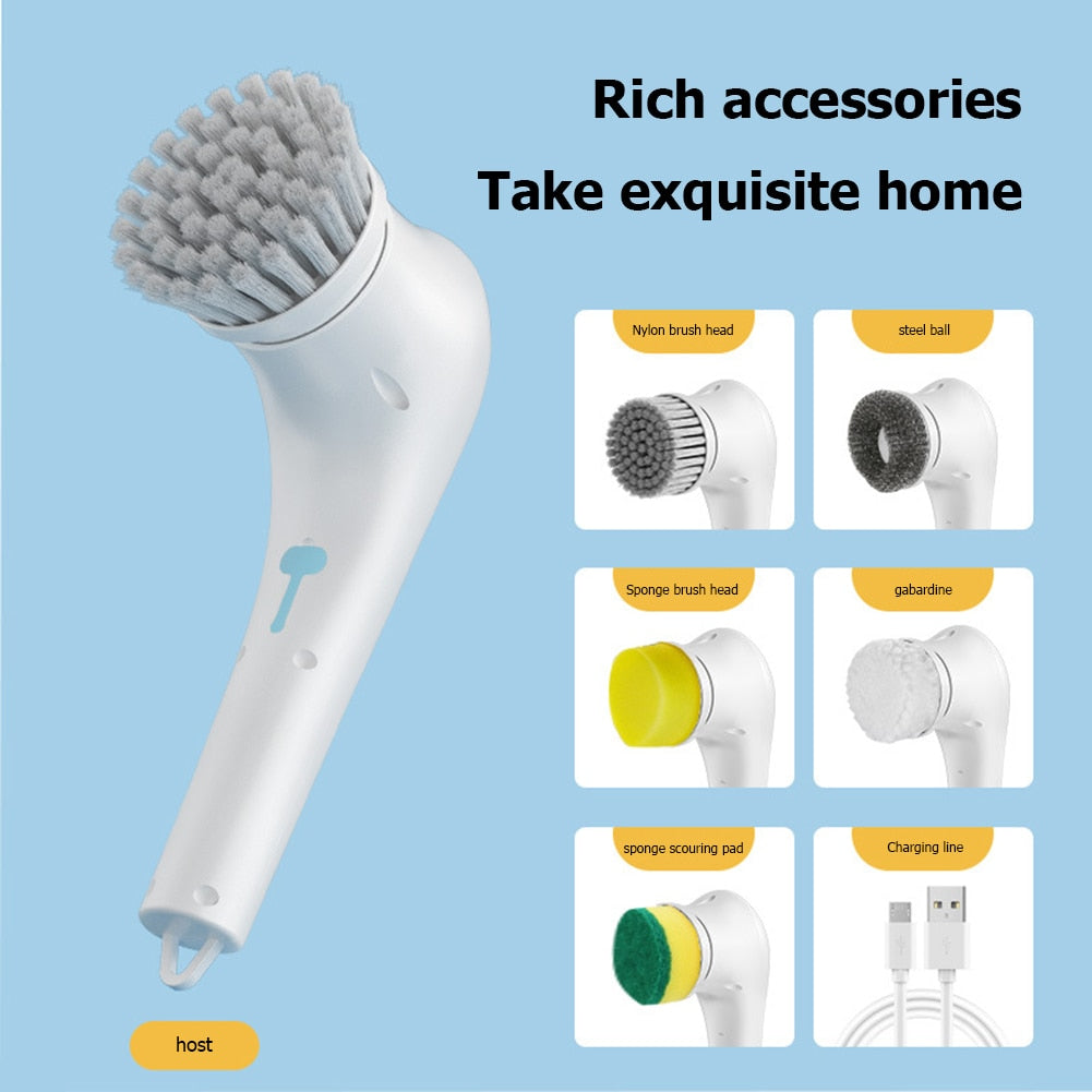 COSOLOCO 5-in-1 Multifunctional Electric Cleaning Brush