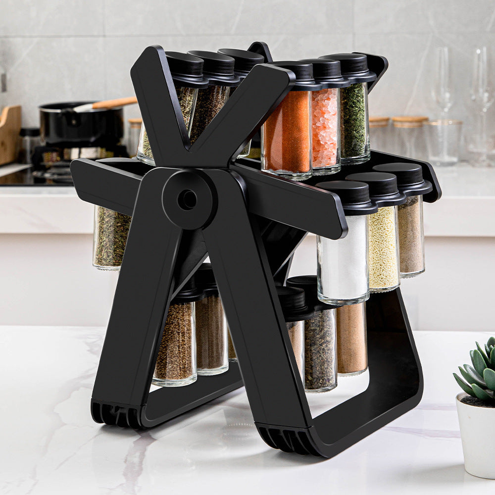 "SpiceMaster™ 360° Rotating Spice Rack: Your Culinary Organizer"