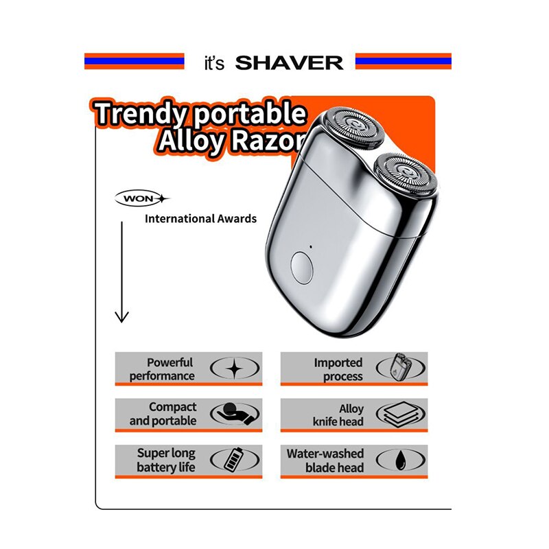 MACHO™ Mini Magnetic Electric Shaver