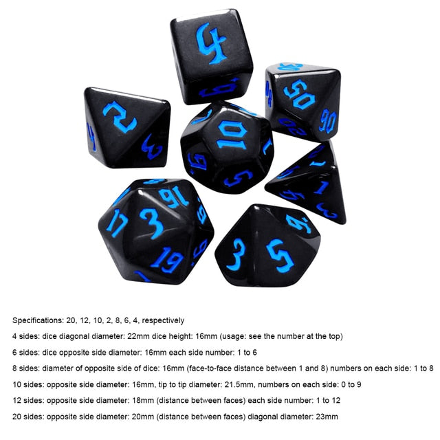 EnchantedGlow™ Electronic Luminous LED DND Dice Set