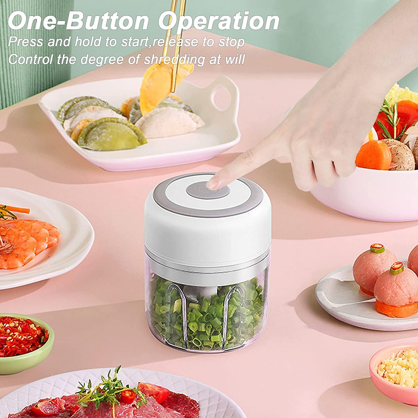 "SwiftChop Mini Electric Garlic Chopper: Your Culinary Companion"