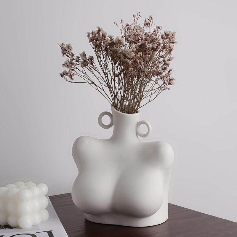 SCULPTURE™  Elegance Embodied: Home Décor Sculpture Ceramic Vase