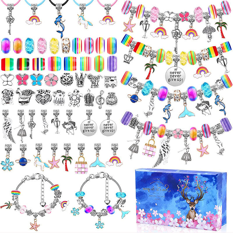 "Radiant Creations: 112 PCS DIY Christmas Jewelry Charm Kit"