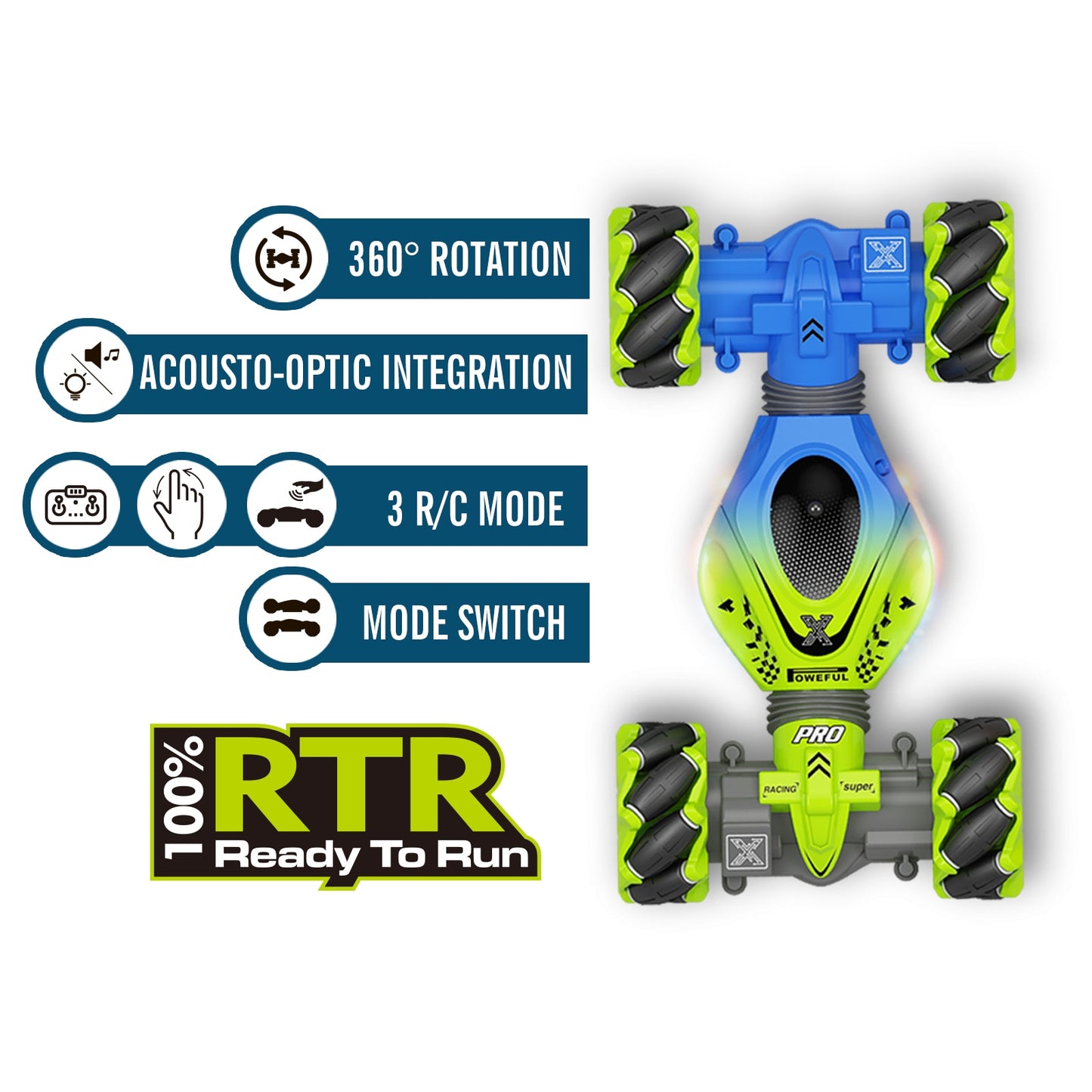 RTR™ 4WD RC Stunt Car 2.4G Radio Remote Control