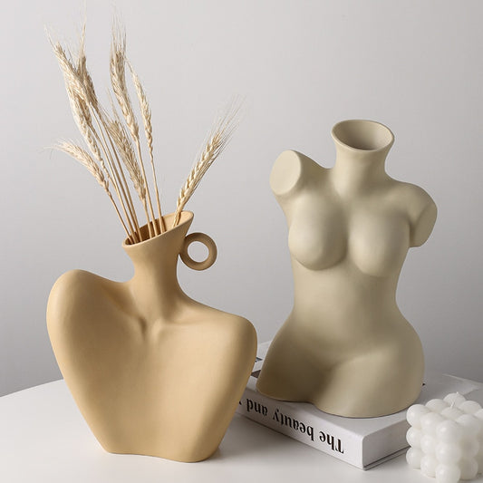 SCULPTURE™  Elegance Embodied: Home Décor Sculpture Ceramic Vase