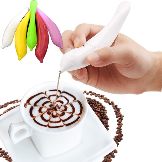 "CaféArté - Electrical Latte Art Pen for Culinary Masterpieces"