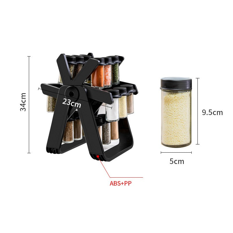 "SpiceMaster™ 360° Rotating Spice Rack: Your Culinary Organizer"