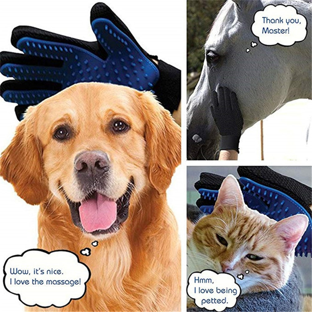 "Glovetouch™ Pet Massage and Grooming Gloves"