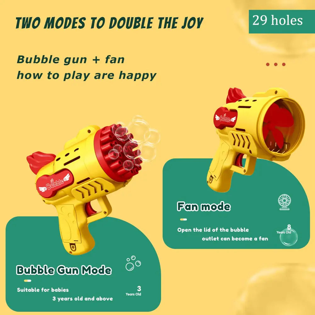 Bubble Gun LED Light Blower – Sparking Bubbly Fun for All!