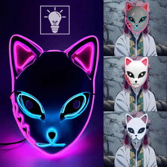 ANDA™ Halloween LED Glowing Cat Face Mask!