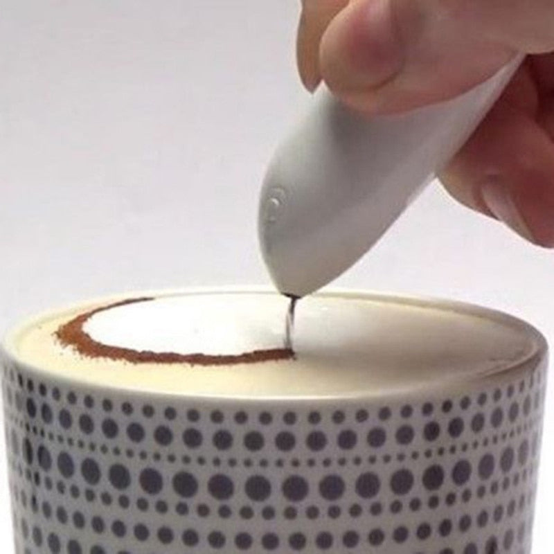 "CaféArté - Electrical Latte Art Pen for Culinary Masterpieces"