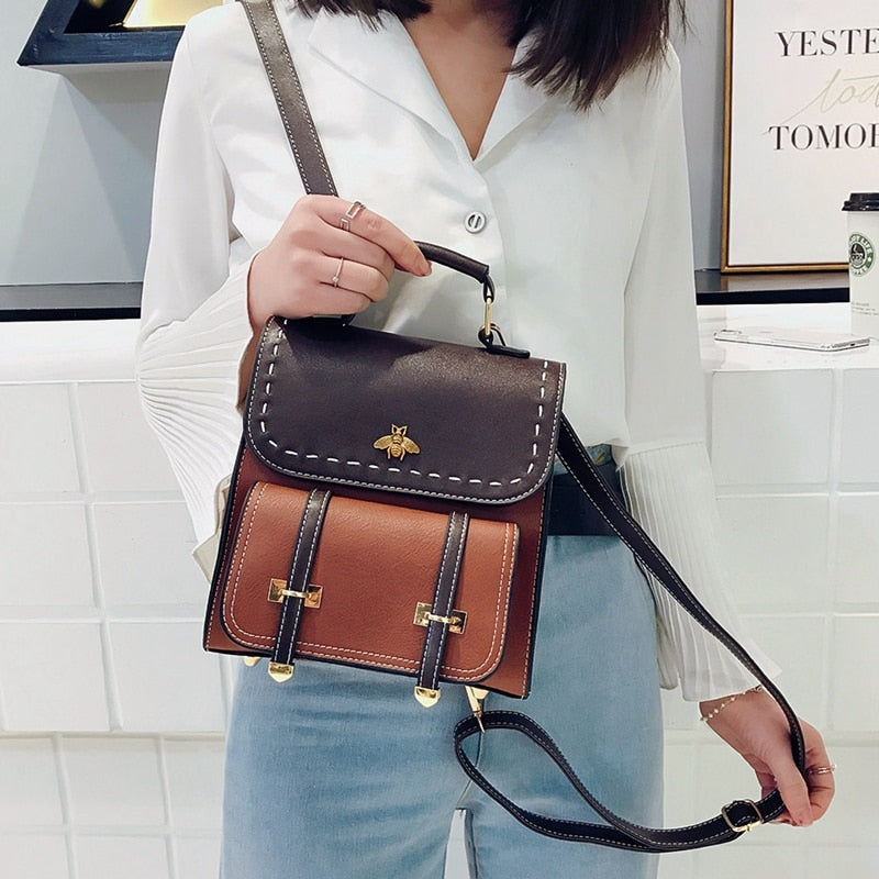 YBUL™  Vintage  Leather Women Backpack