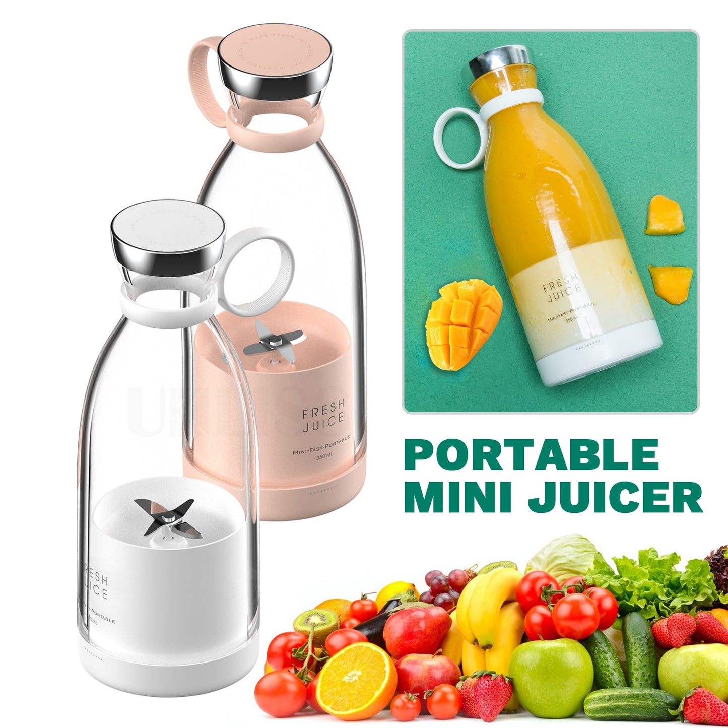 FRESHJUISE™  Blend & Go:Portable Mixer Processor