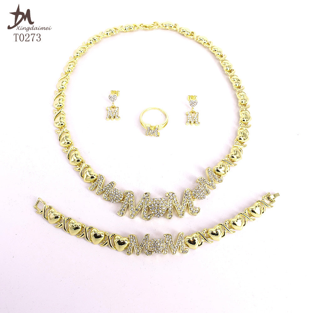 "Eternal Love:Plated MOM Jewelry Set"