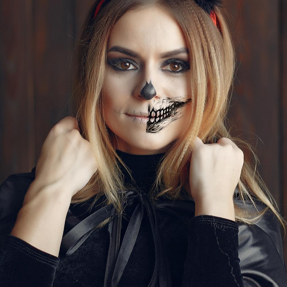 "Halloween Costume Tattoo Artistry Set - 10-Piece Halloween Makeup Stickers"