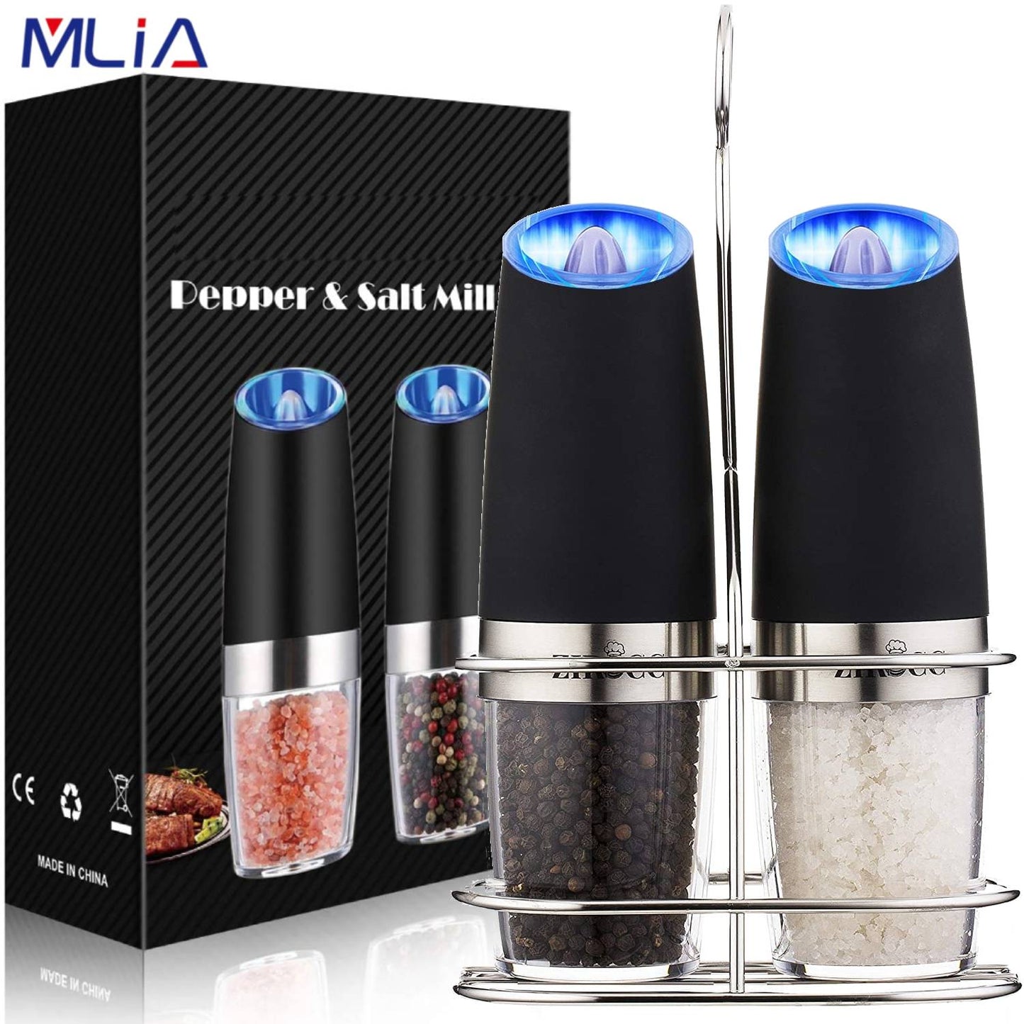 MLID™  Electric Pepper Mill Stainless Steel Set