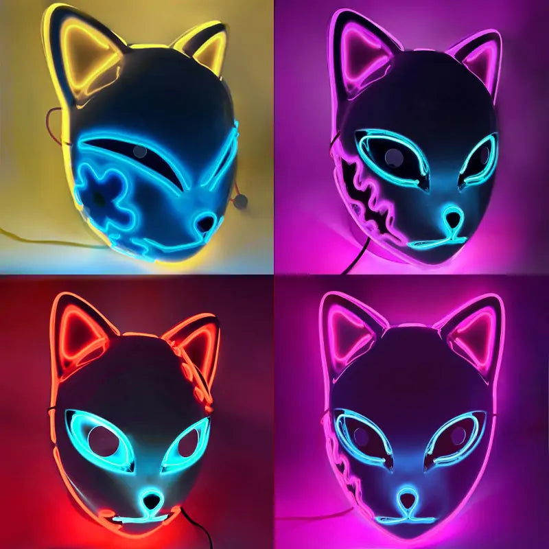 ANDA™ Halloween LED Glowing Cat Face Mask!