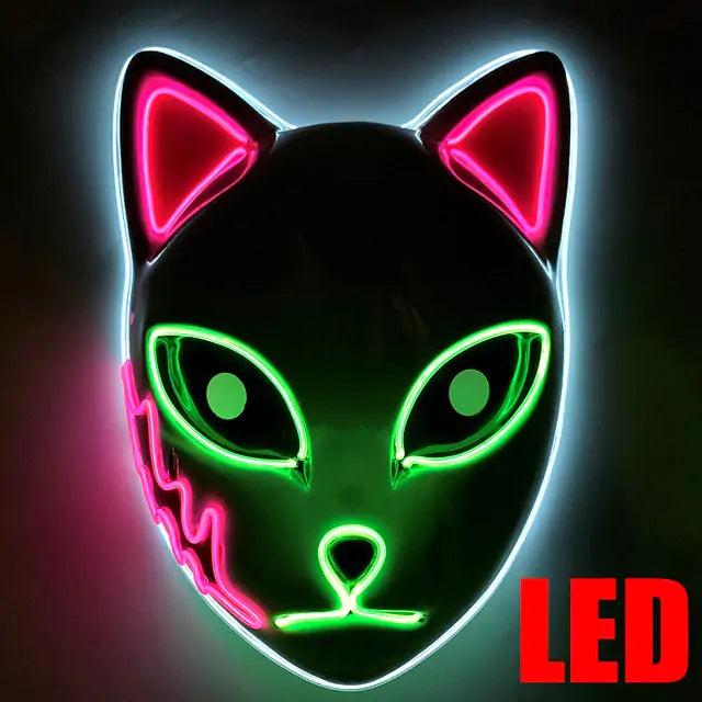 ANDA™ Halloween LED Glowing Cat Face Mask!