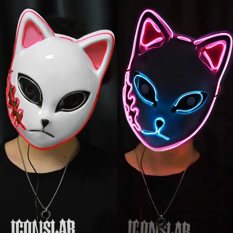 ANDA™ Halloween LED Glowing Cat Face Mask!